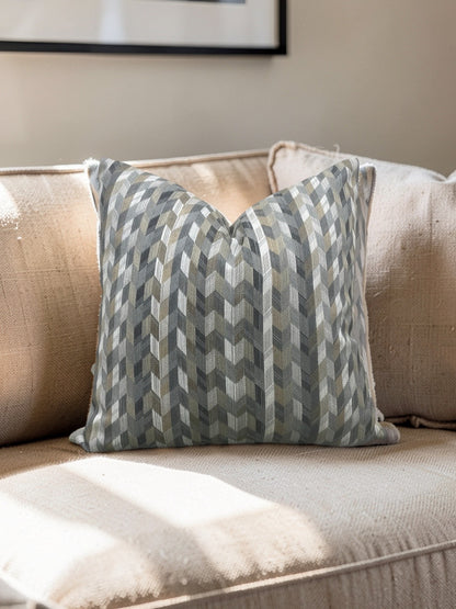 Romo Fabric Decorative Pillow Etto Tamarind 22x22" Knife Edge Cover