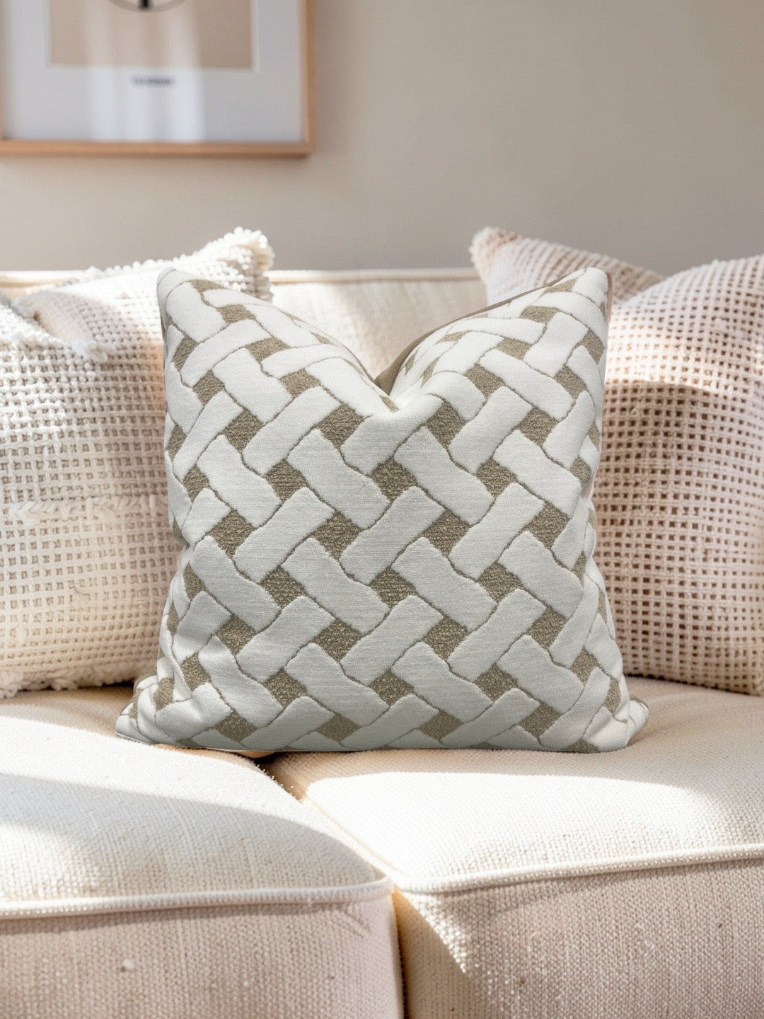 Romo Fabric Decorative Pillow Vacation Outdoor Coir 22x22" Knife Edge Cover
