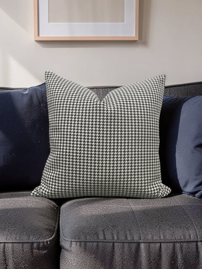 Dedar Houndstooth Fabric Decorative Pillow Domino 22x22" Knife Edge Cover