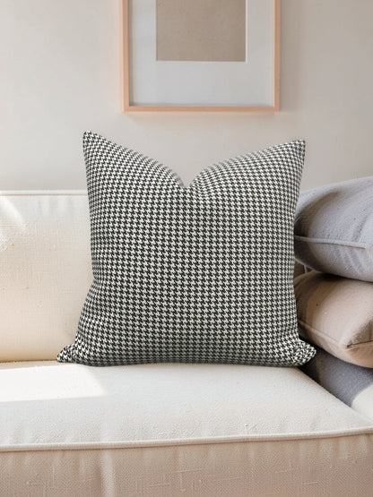 Dedar Houndstooth Fabric Decorative Pillow Domino 22x22" Knife Edge Cover