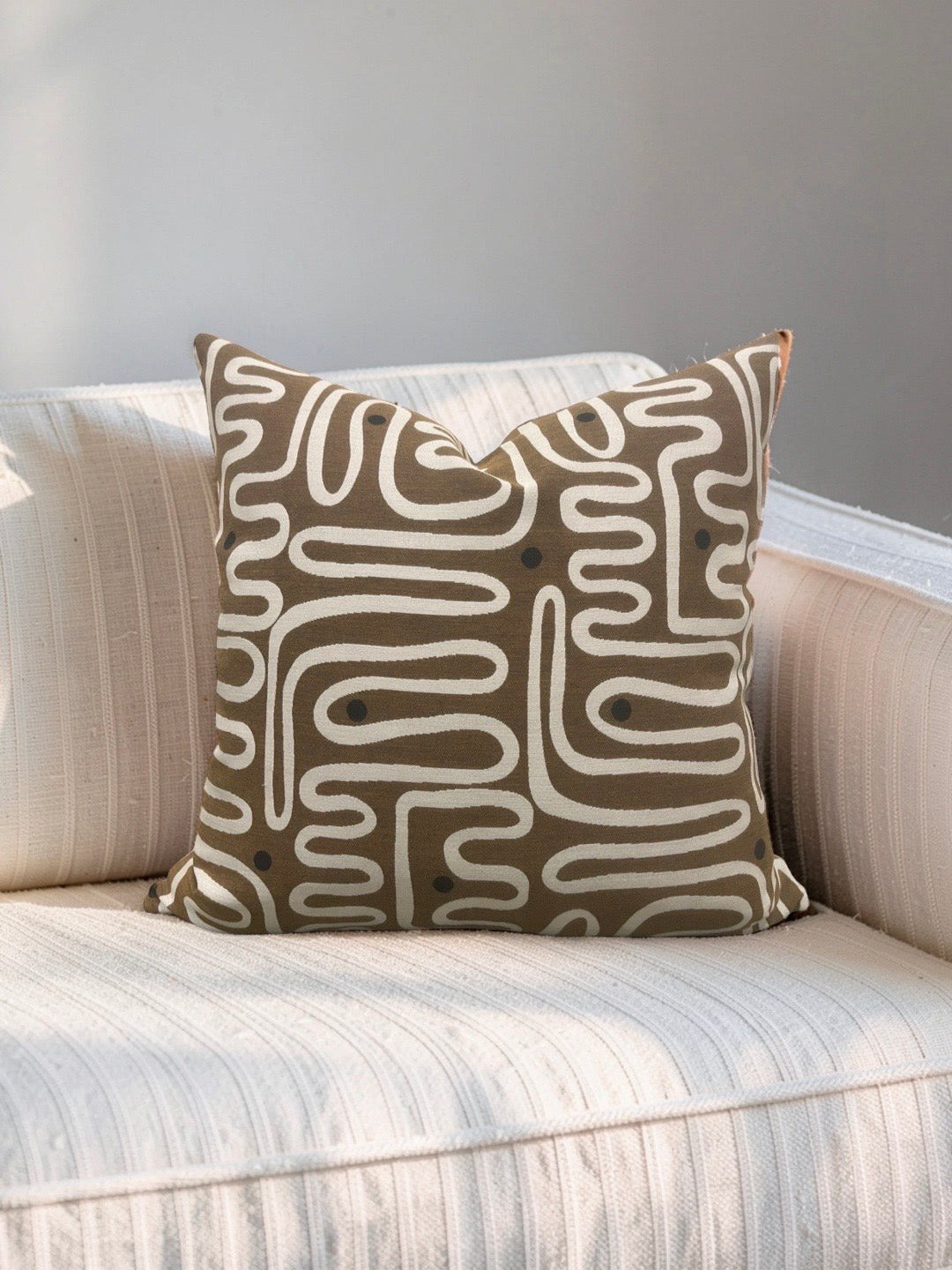 Decorative Pillow Nema Teak 22x22" Knife Edge Cover