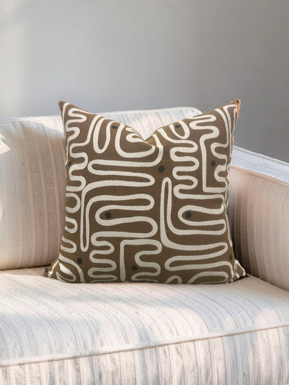 Decorative Pillow Nema Teak 22x22" Knife Edge Cover