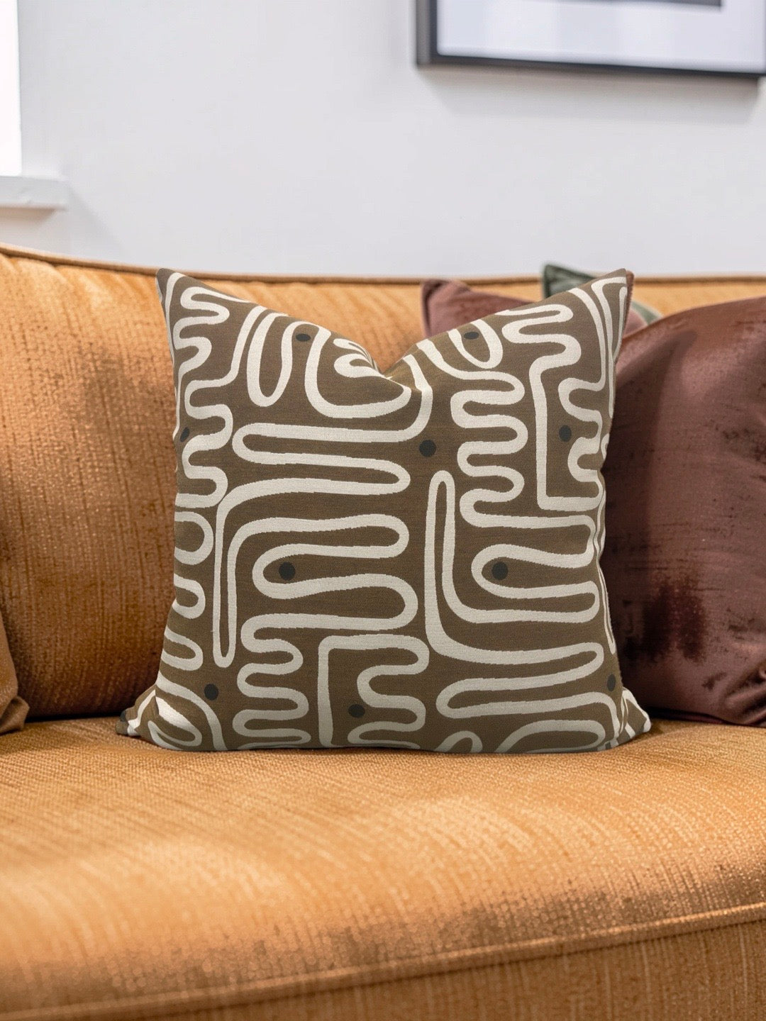 Decorative Pillow Nema Teak 22x22" Knife Edge Cover