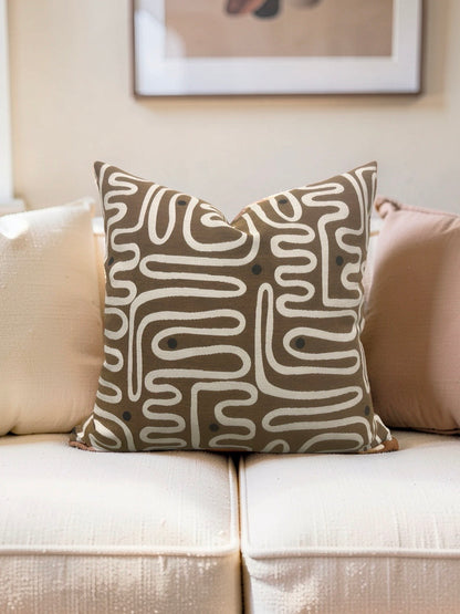 Decorative Pillow Nema Teak 22x22" Knife Edge Cover