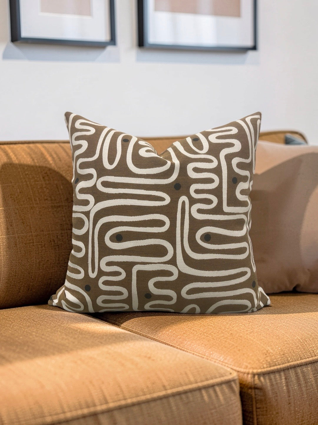 Decorative Pillow Nema Teak 22x22" Knife Edge Cover