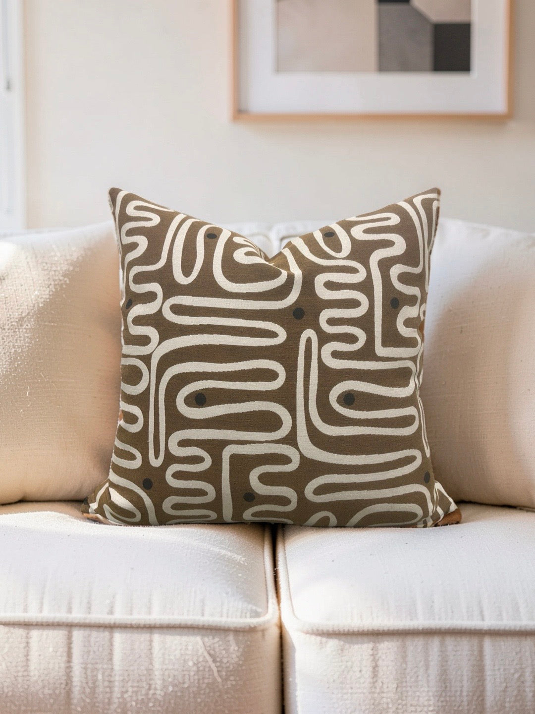 Decorative Pillow Nema Teak 22x22" Knife Edge Cover