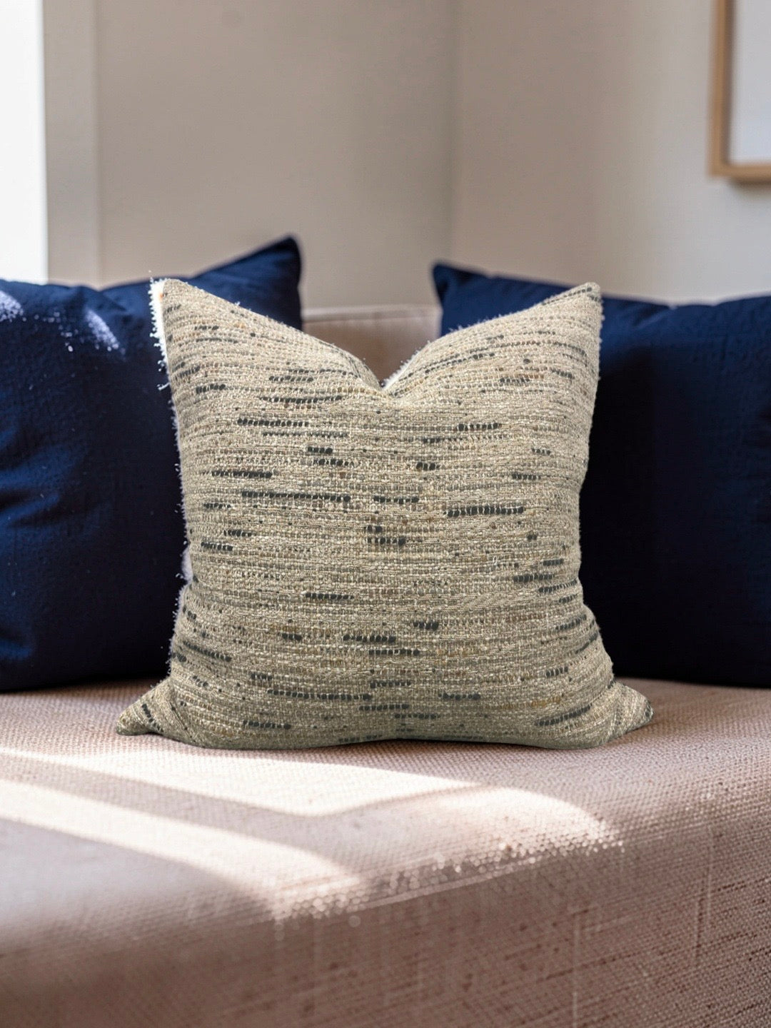 Designers Guild Fabric Decorative Pillow Minerve Natural 20x20" Knife Edge Cover