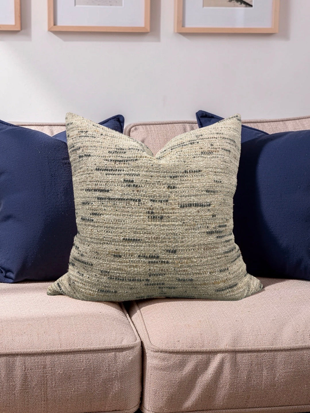 Designers Guild Fabric Decorative Pillow Minerve Natural 20x20" Knife Edge Cover