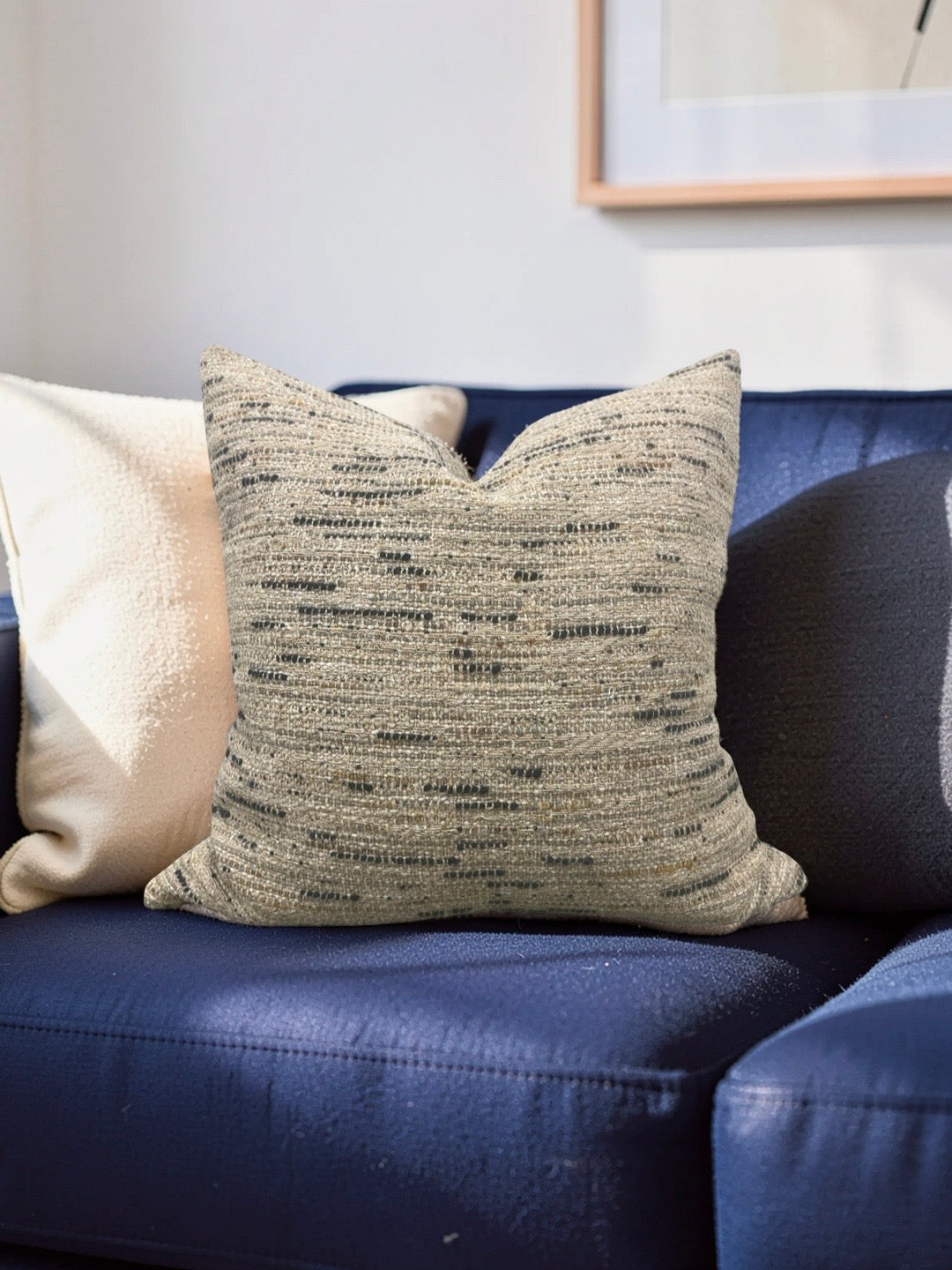 Designers Guild Fabric Decorative Pillow Minerve Natural 20x20" Knife Edge Cover