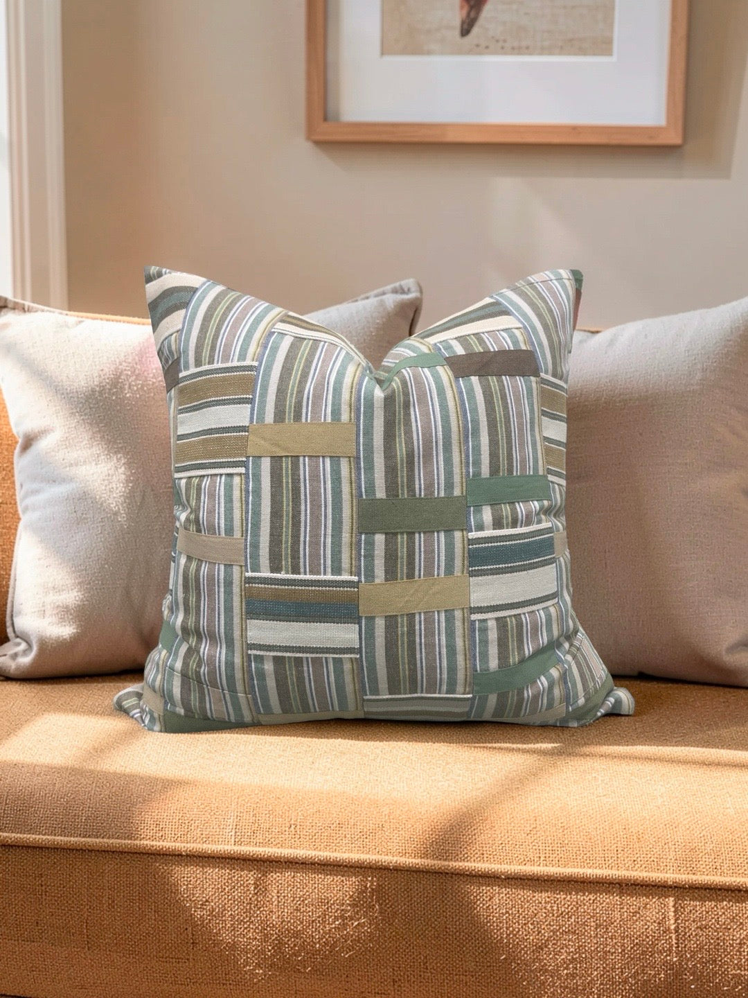 Jane Clayton Fabric Decorative Pillow Ewe Cloth 20x20" Knife Edge Cover