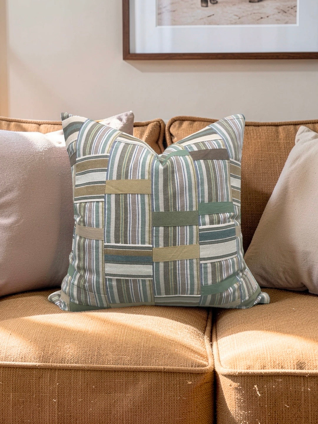 Jane Clayton Fabric Decorative Pillow Ewe Cloth 20x20" Knife Edge Cover