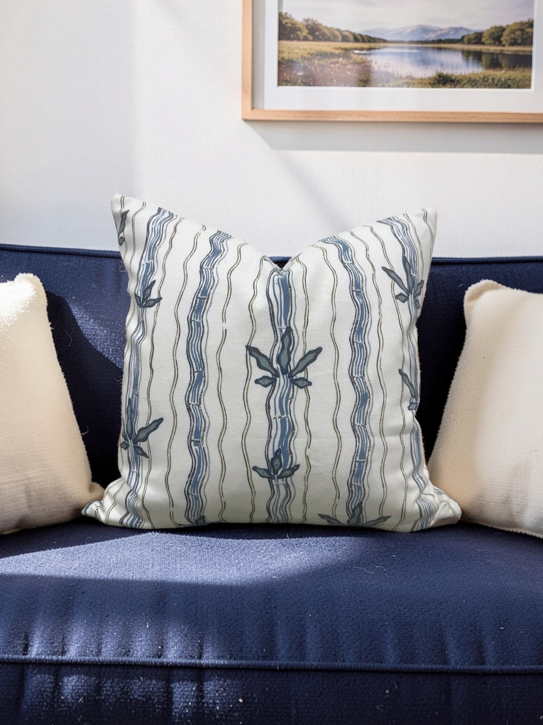 Jen Johnson Fabric Decorative Pillow Walden in Stream 20x20" Knife Edge Cover