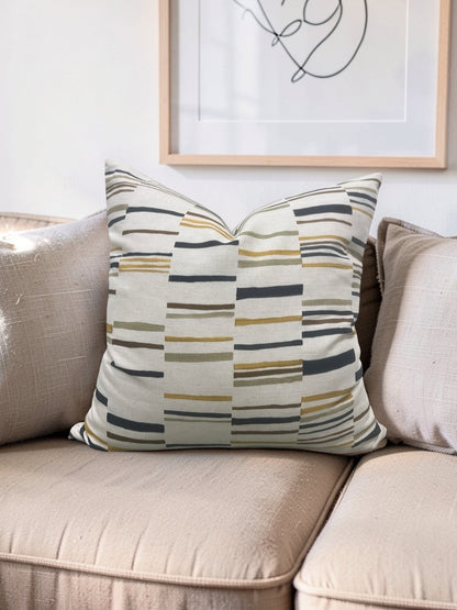 Pollack Fabric Decorative Pillow Steps Stable 20x20" Knife Edge Cover