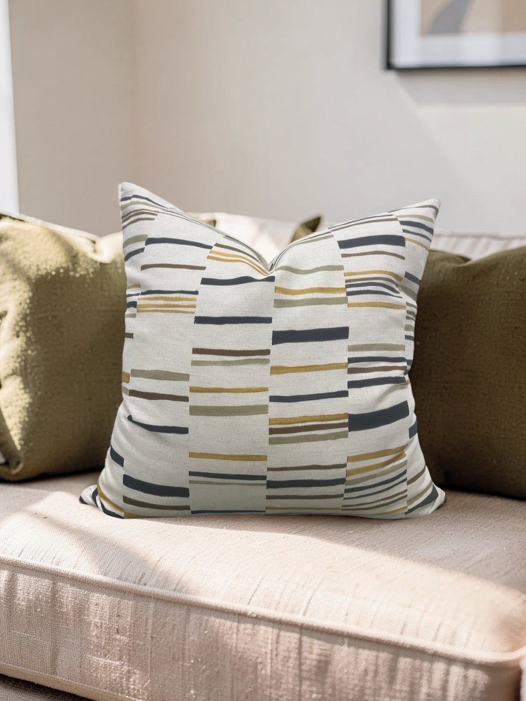 Pollack Fabric Decorative Pillow Steps Stable 20x20" Knife Edge Cover