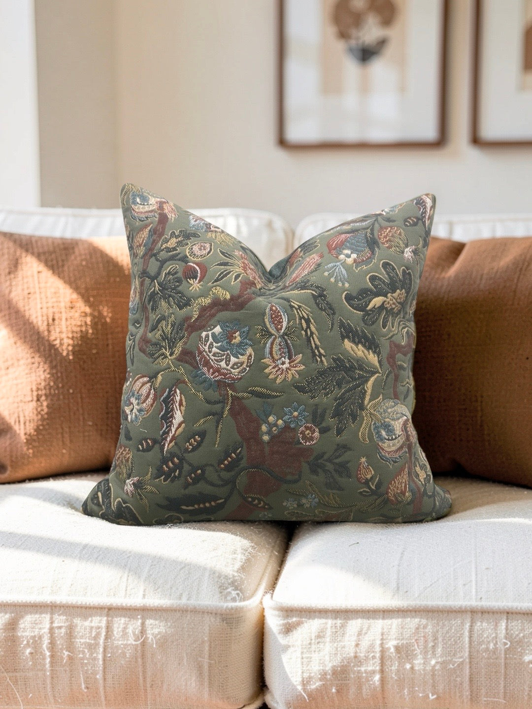 Zak + Fox Fabric Decorative Pillow Sycomorus 22x22" Knife Edge Cover
