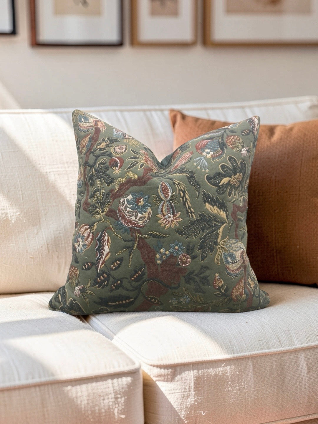 Zak + Fox Fabric Decorative Pillow Sycomorus 22x22" Knife Edge Cover