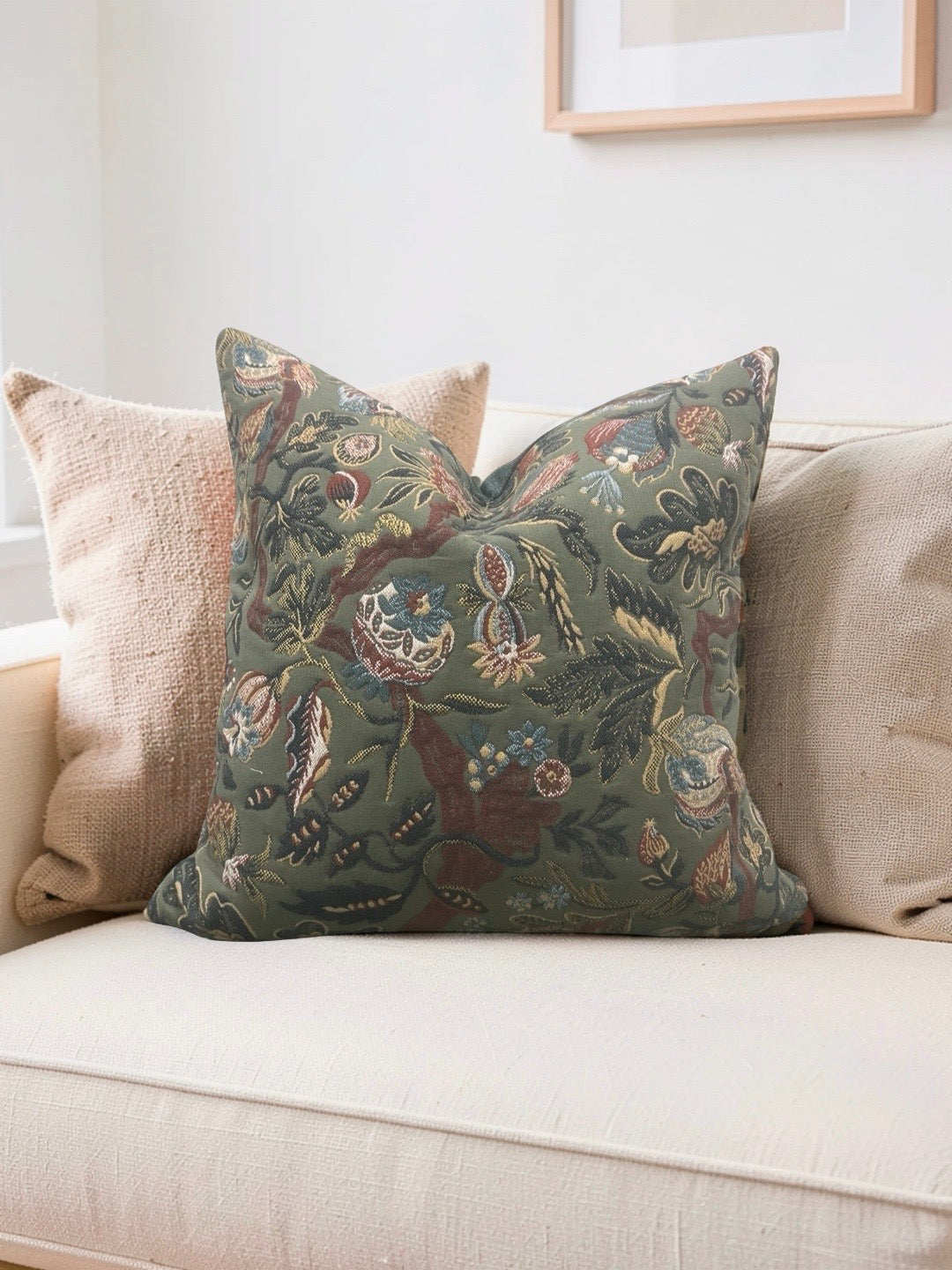 Zak + Fox Fabric Decorative Pillow Sycomorus 22x22" Knife Edge Cover