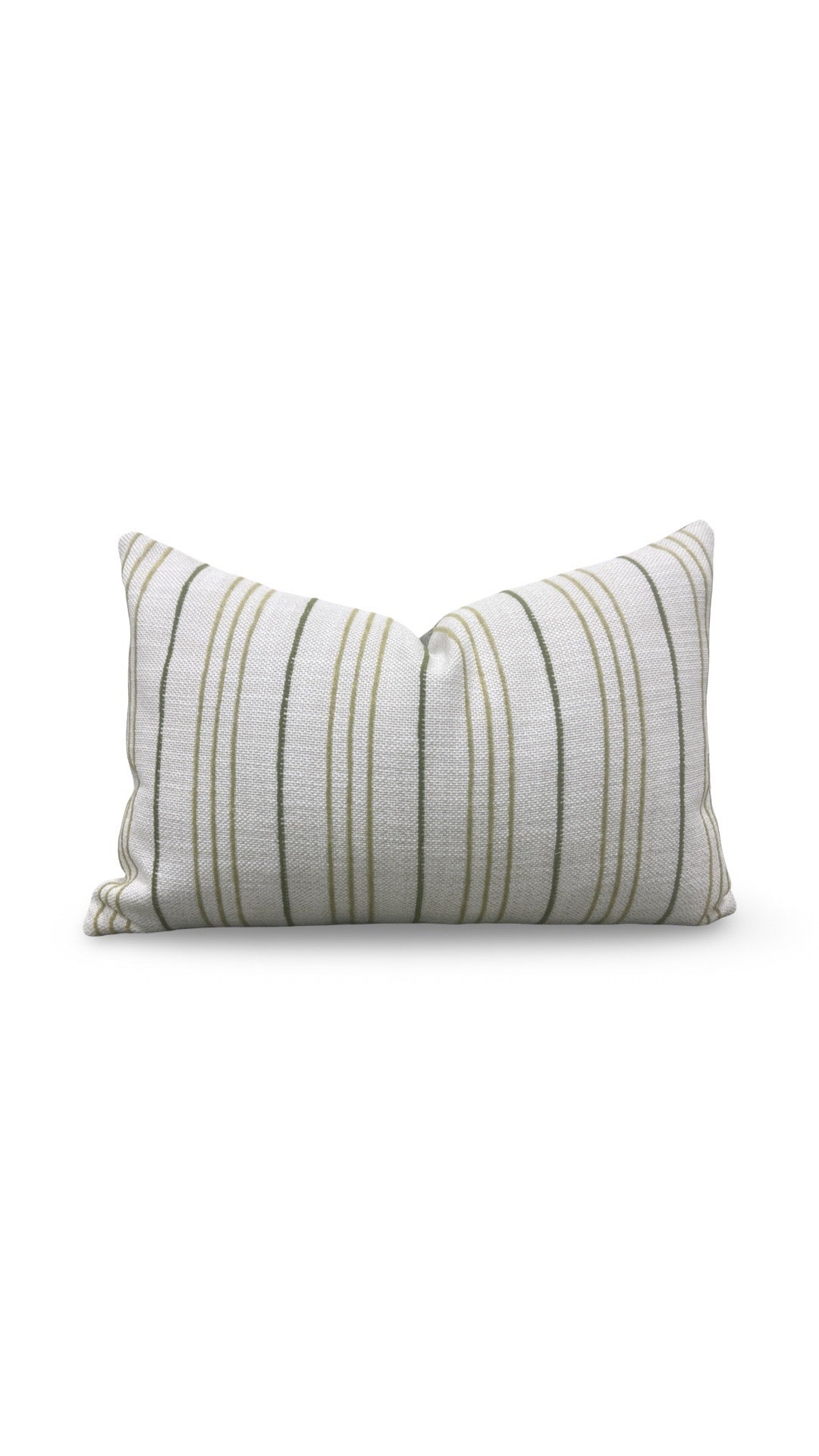 Lumbar Pillow Weathered Stripe Chartreuse 12x18" Knife Edge Cover