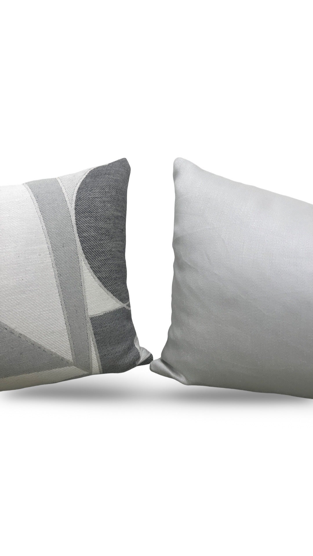 Zinc Textiles Fabric Lumbar Pillow Chiaroscuro Greyscale 12x18" Knife Edge Cover