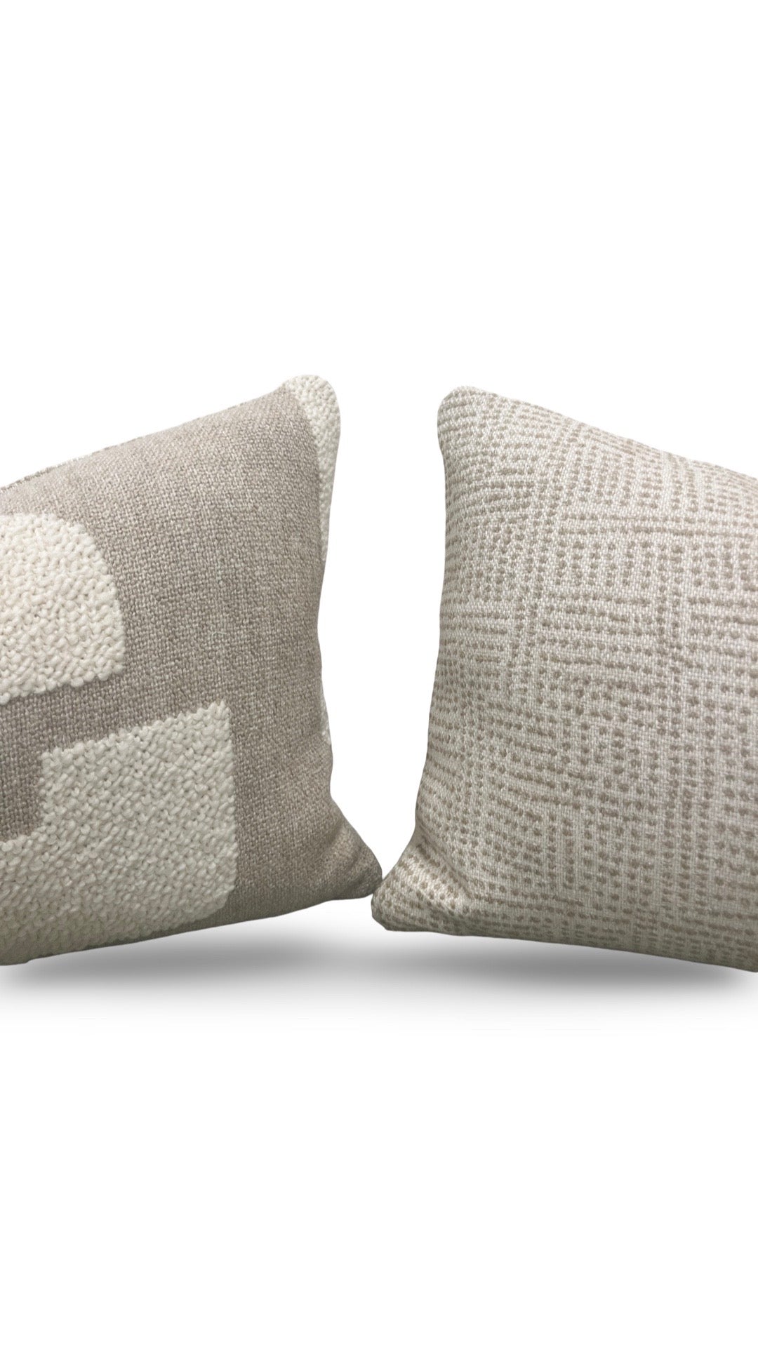 Andrew Martin Fabric Lumbar Pillow Peru Ivory 12x18" Knife Edge Cover