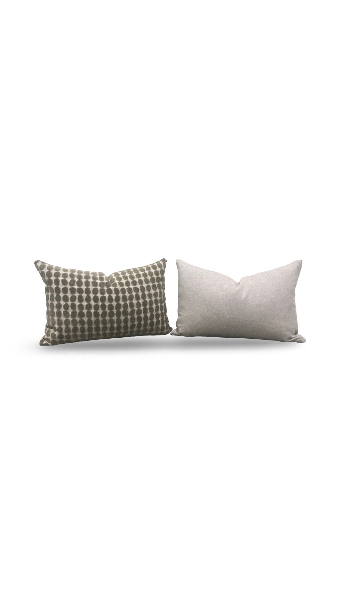 Harlequin Fabric Lumbar Pillow Loopy Spot Moss 12x18" Knife Edge Cover