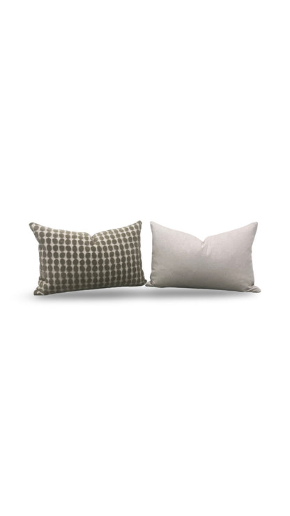 Harlequin Fabric Lumbar Pillow Loopy Spot Moss 12x18" Knife Edge Cover