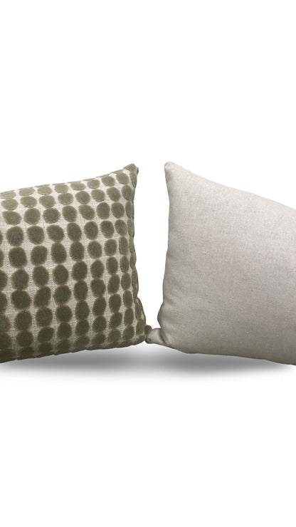 Harlequin Fabric Lumbar Pillow Loopy Spot Moss 12x18" Knife Edge Cover