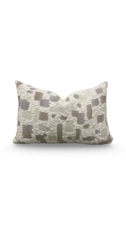 Mica Resin Fabric Lumbar Pillow by Rogers & Goffigon - 12x18" Knife Edge Cover