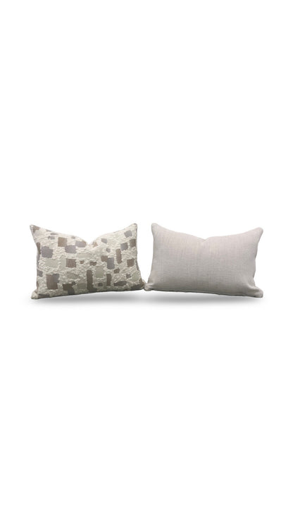 Mica Resin Fabric Lumbar Pillow by Rogers & Goffigon - 12x18" Knife Edge Cover