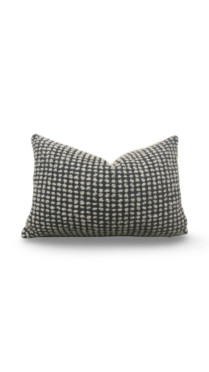 Romo Fabric Lumbar Pillow Etitto Teal 12x18" Knife Edge Cover