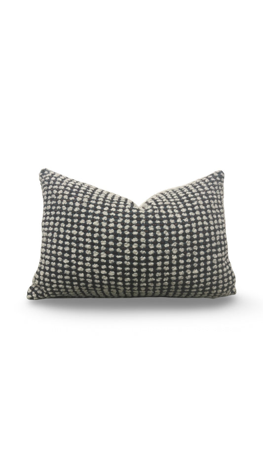 Romo Fabric Lumbar Pillow Etitto Teal 12x18" Knife Edge Cover