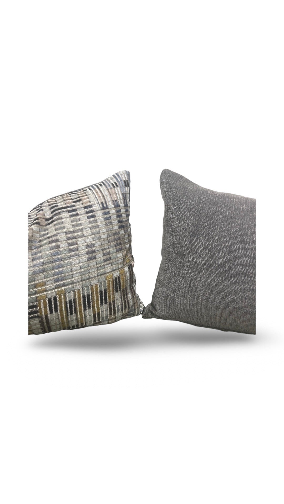 Romo Fabric Lumbar Pillow Nyoka Mineral 12x18" Knife Edge Cover