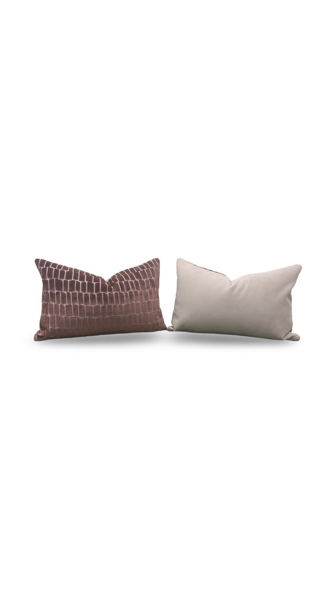 Gaston Y Daniela Fabric Lumbar Pillow Maximo Rose 12x18" Knife Edge Cover
