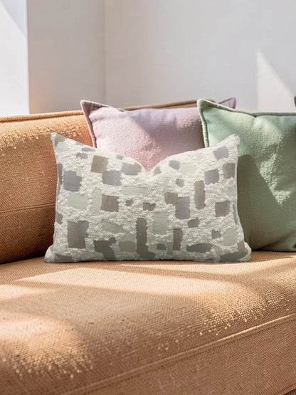 Mica Resin Fabric Lumbar Pillow by Rogers & Goffigon - 12x18" Knife Edge Cover