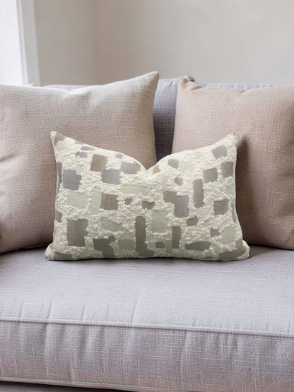 Mica Resin Fabric Lumbar Pillow by Rogers & Goffigon - 12x18" Knife Edge Cover