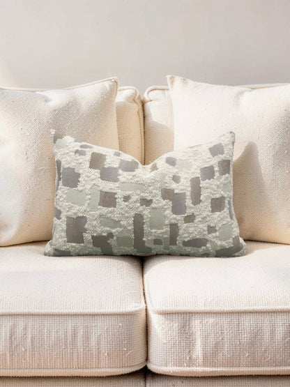 Mica Resin Fabric Lumbar Pillow by Rogers & Goffigon - 12x18" Knife Edge Cover