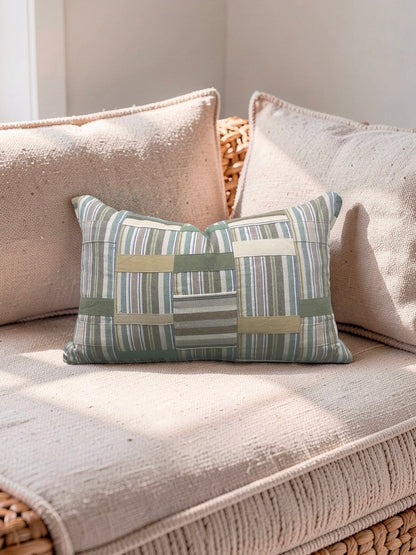Jane Clayton Fabric Decorative Lumbar Pillow Ewe Cloth 12x18" Knife Edge Cover