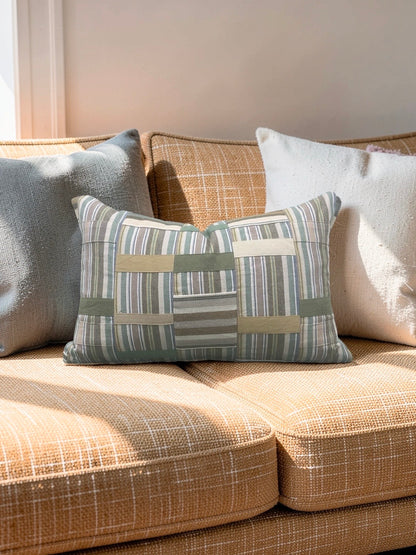 Jane Clayton Fabric Decorative Lumbar Pillow Ewe Cloth 12x18" Knife Edge Cover