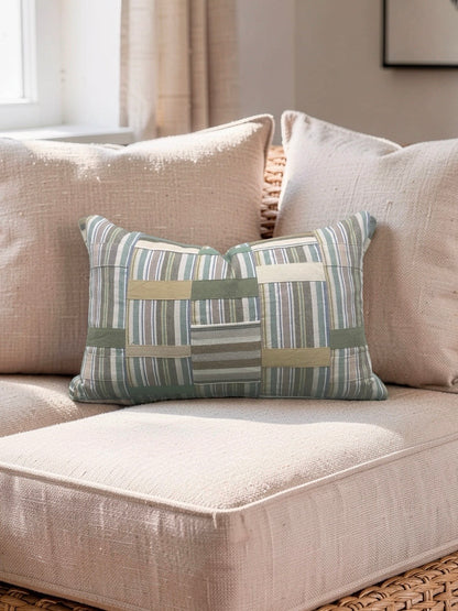 Jane Clayton Fabric Decorative Lumbar Pillow Ewe Cloth 12x18" Knife Edge Cover