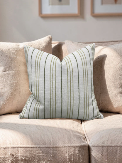 Decorative Pillow Weathered Stripe Chartreuse 18x18" Knife Edge Cover