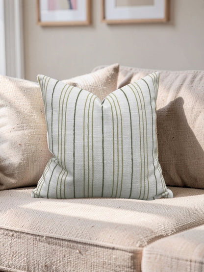 Decorative Pillow Weathered Stripe Chartreuse 18x18" Knife Edge Cover