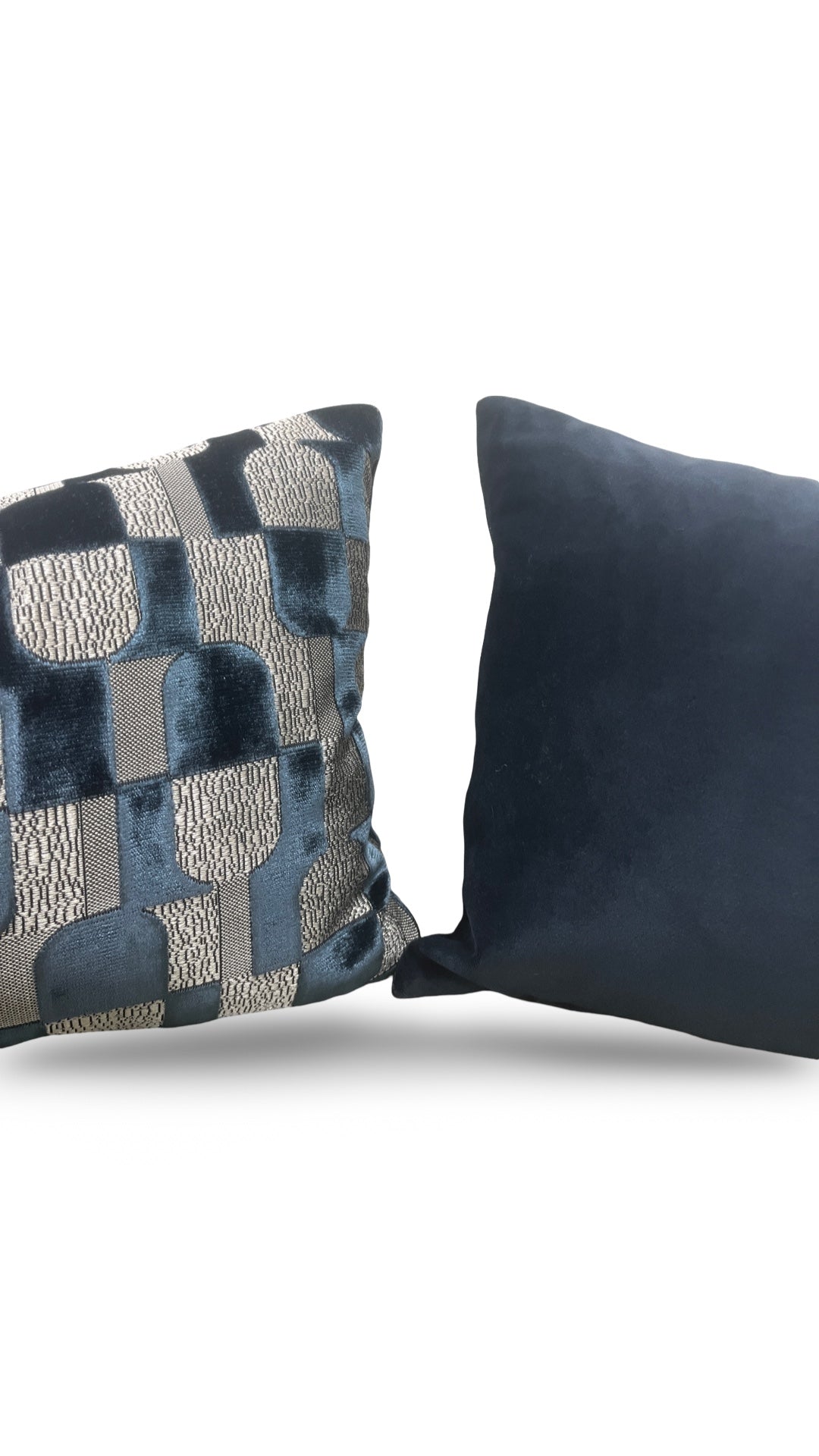 Romo Fabric Lumbar Pillow Jacquard Velvet Arkose Orion 12x18" Knife Edge Cover