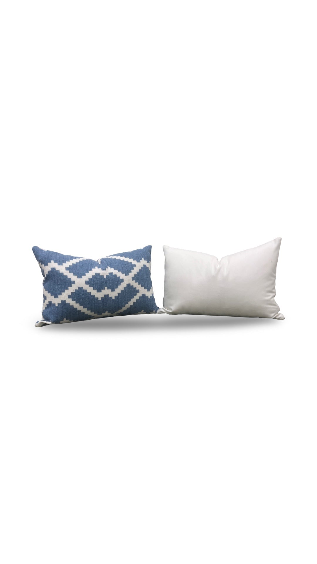 Romo Fabric Lumbar Pillow Lorcan Hamlin Denim 12x18" Knife Edge Cover