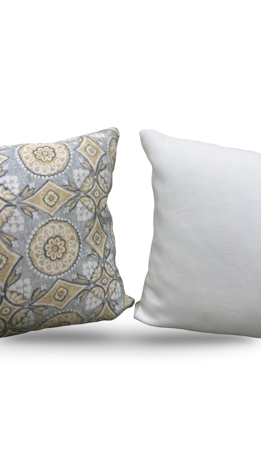 Marvic London Fabric Lumbar Pillow Figaro Duck Egg 12x18" Knife Edge Cover