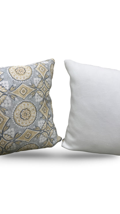Marvic London Fabric Lumbar Pillow Figaro Duck Egg 12x18" Knife Edge Cover