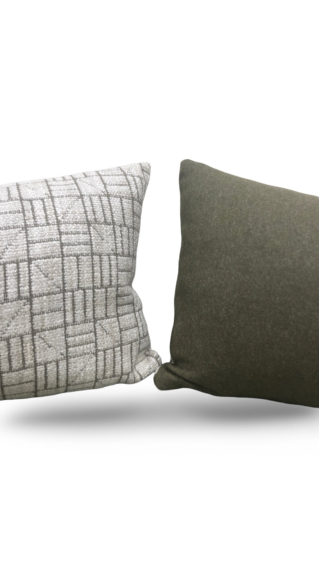 Mark Alexander Fabric Lumbar Pillow - Mark Alexander Crosstown Parchment 12x18" Knife Edge Cover