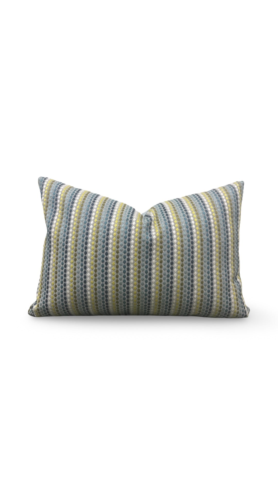 Romo Fabric Lumbar Pillow Elbury Alba Verde 12x18" Knife Edge Cover
