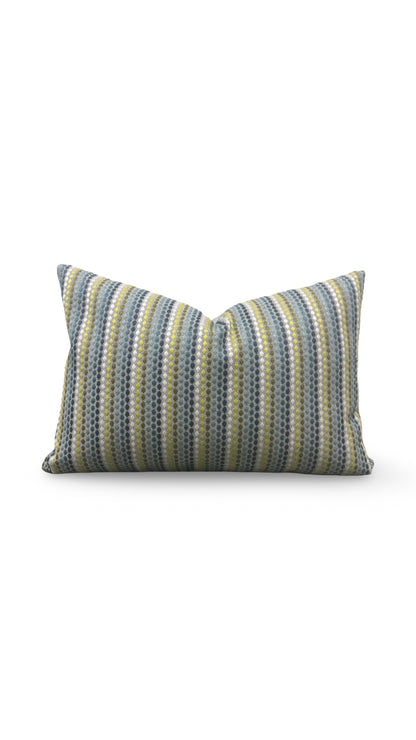 Romo Fabric Lumbar Pillow Elbury Alba Verde 12x18" Knife Edge Cover