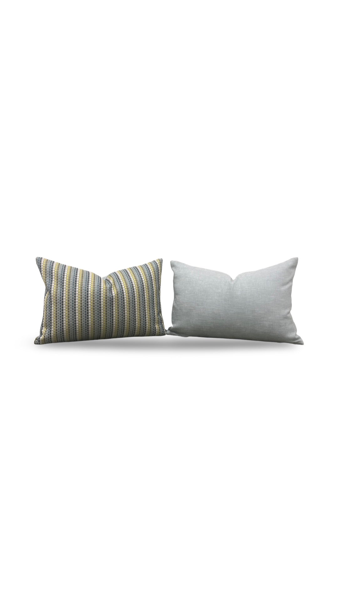 Romo Fabric Lumbar Pillow Elbury Alba Verde 12x18" Knife Edge Cover