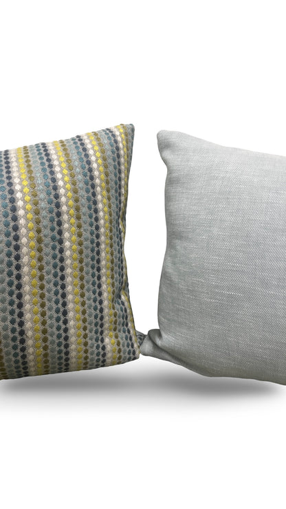 Romo Fabric Lumbar Pillow Elbury Alba Verde 12x18" Knife Edge Cover